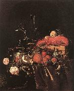HEEM, Jan Davidsz. de Still-Life with Fruit, Flowers, Glasses and Lobster sf oil on canvas